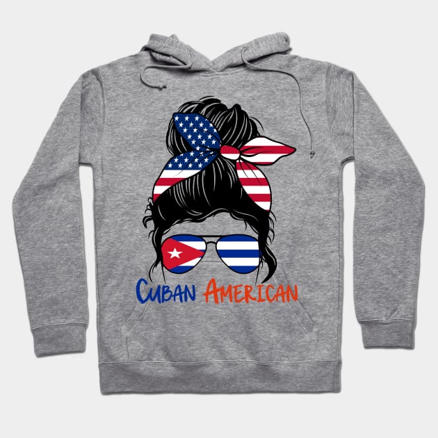 Cuban American, Cuban Girl, Cuban girlfriend, Cuba Messy bun, Cubana Hoodie by JayD World